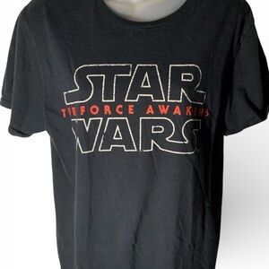 Star Wars Black Tee with Silver Logo